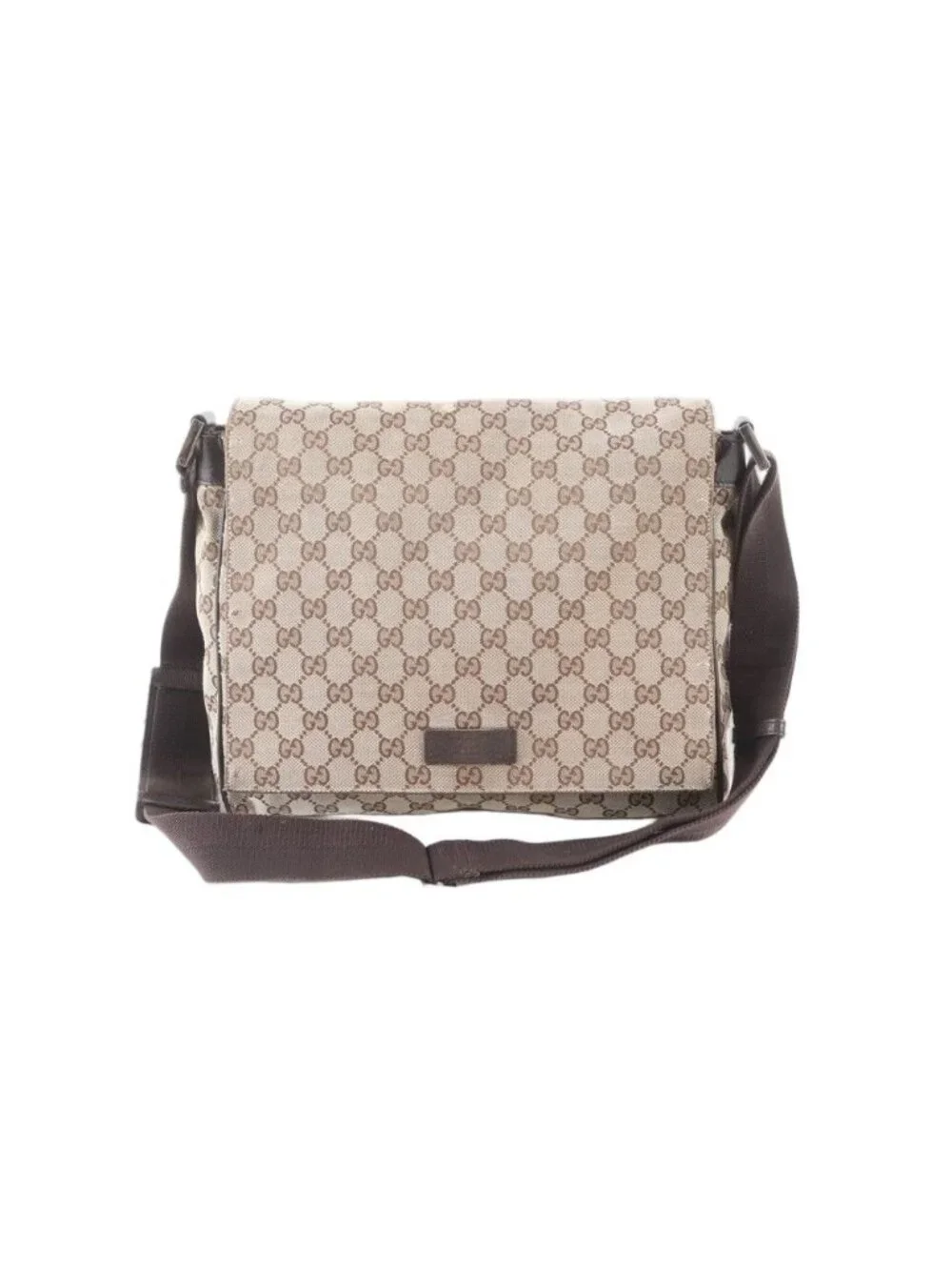Gucci GG Canvas Leather Shoulder Bag Crossbody Messenger Business